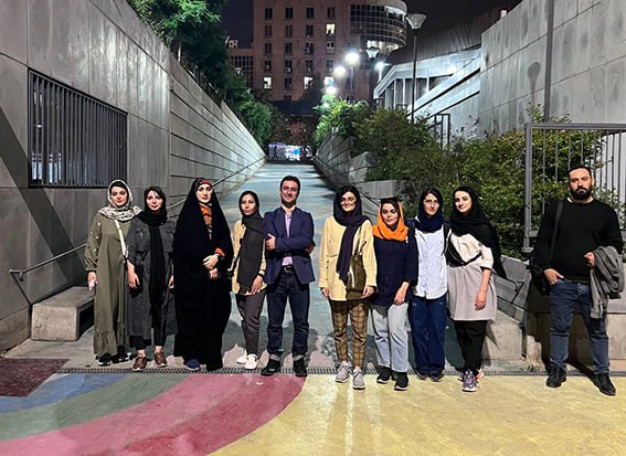 بازدید اعضای انجمن علمی دانشجویی طراحی شهری دانشگاه تربیت مدرس از اماکن و میادین شهر تهران